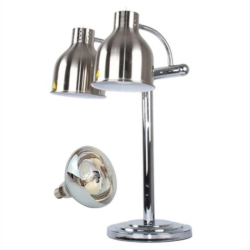 Fashion Double Heads Restaurant Buffet heater Food heating lamp Buffalo Heat bulb shade unit Table Top  food heater warmer