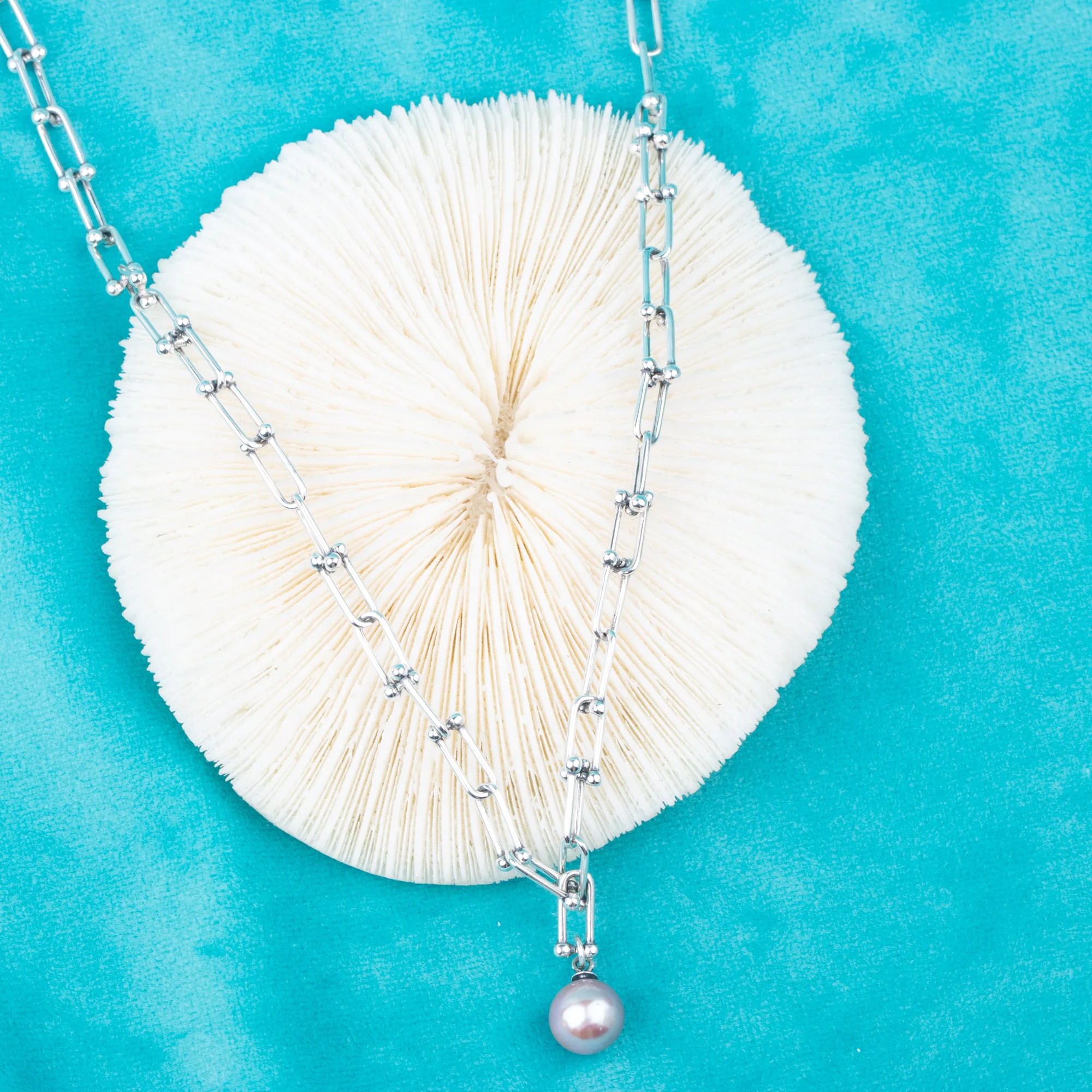 
p010981 DIY 7-9mm Natural Freshwater pearl pendant with chain 925 sterling silver engagement jewelry necklace for women 