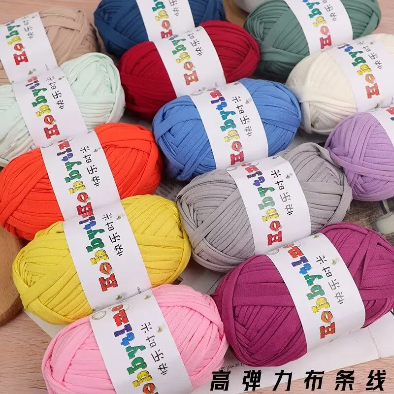 HENGYI 100g T-Shirt Yarn 100% Polyester Blended Fancy Yarn for Weaving and Knitting Handbag Crochet China Manufacturer