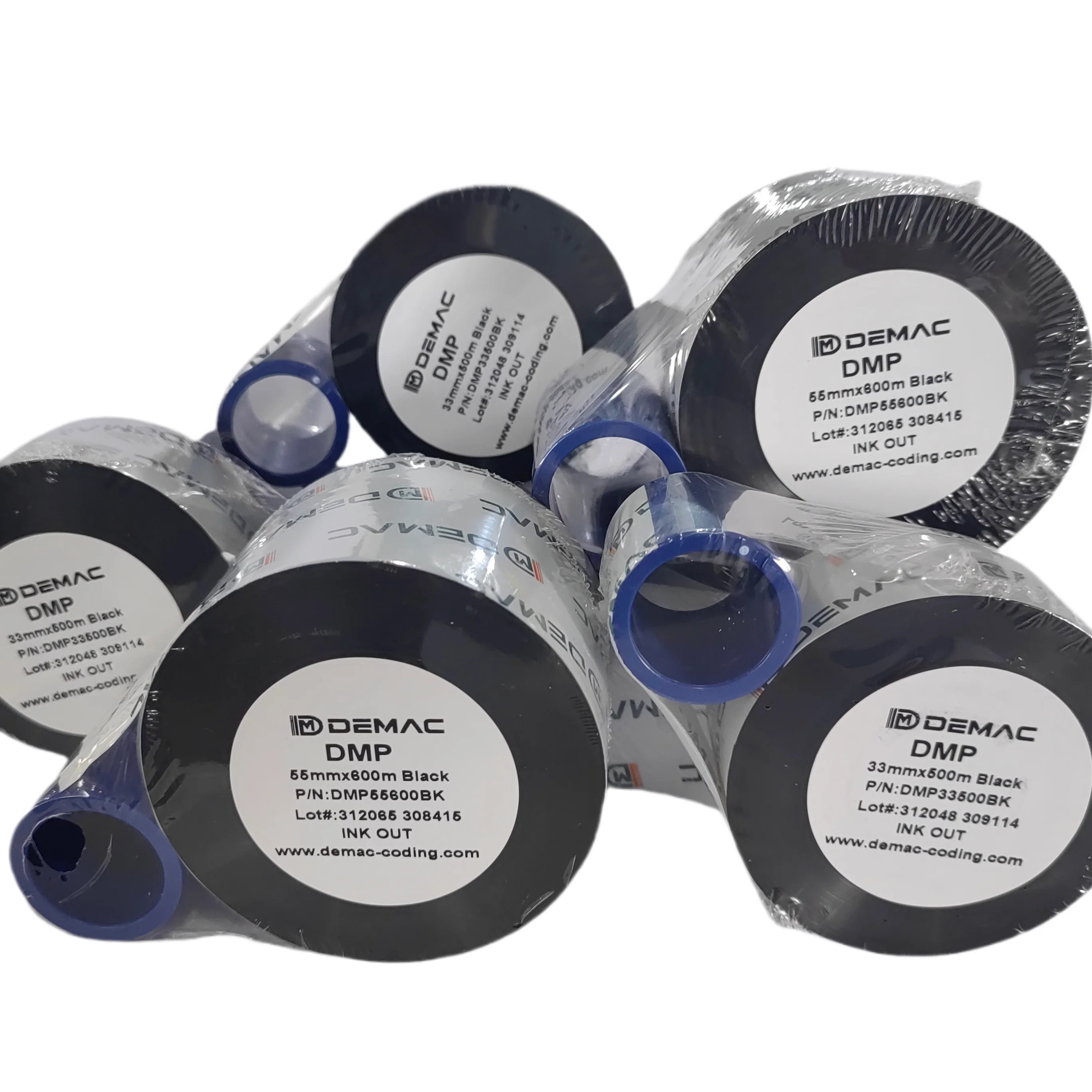 Demac High quality wax/resin TTO ribbon 33mm 55mm width date coding ribbons for TTO code machine