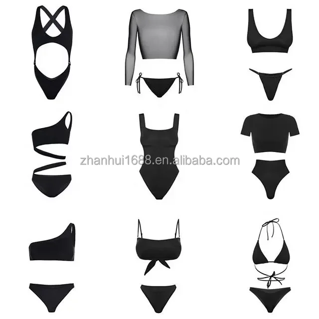 Custom swimwear & beachwear High quality fashion women Beach wear bikini one piece swimsuit ladies active fitness bikini