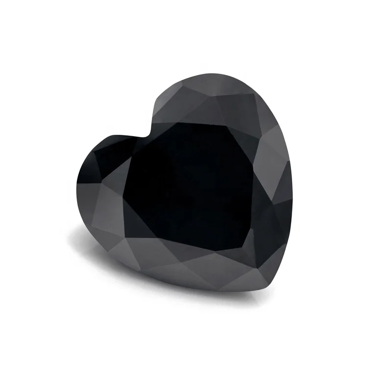 Hot Sell Wholesale Natural Black Color Heart Cut 2-11mm 0.05-5ct With Certificate Loose Moissanite Diamond