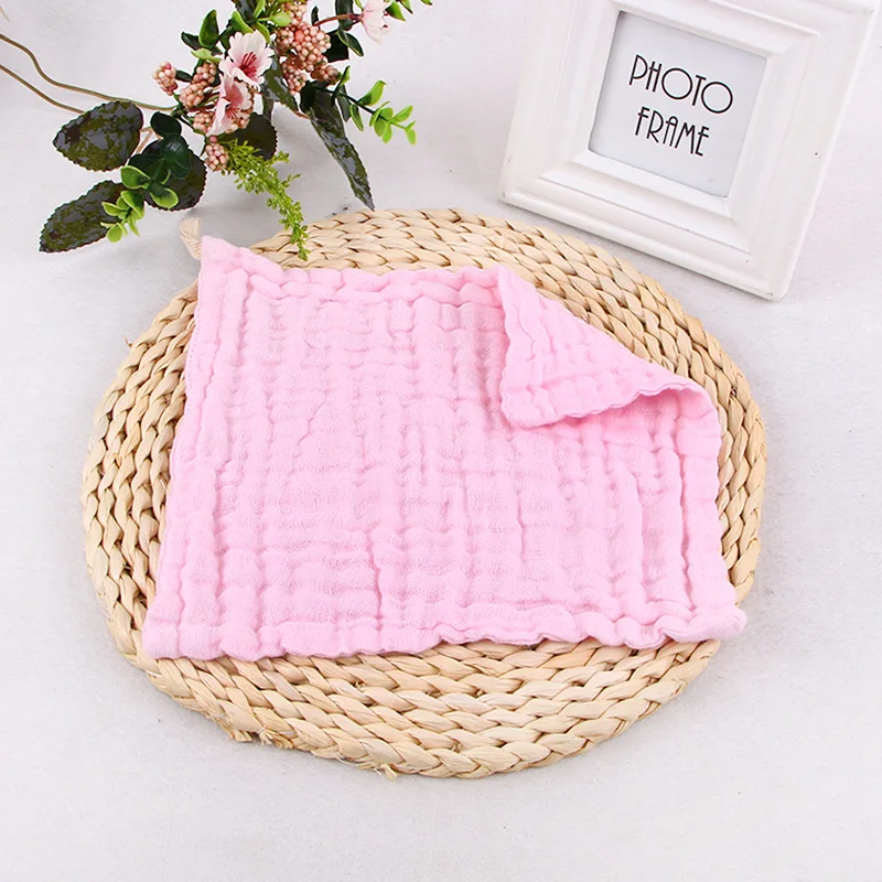 Wholesale New 6-Layer Muslin Pure Cotton Gauze Bath Towel Washcloth Baby Face Cleaning Hook towel handkerchief for baby