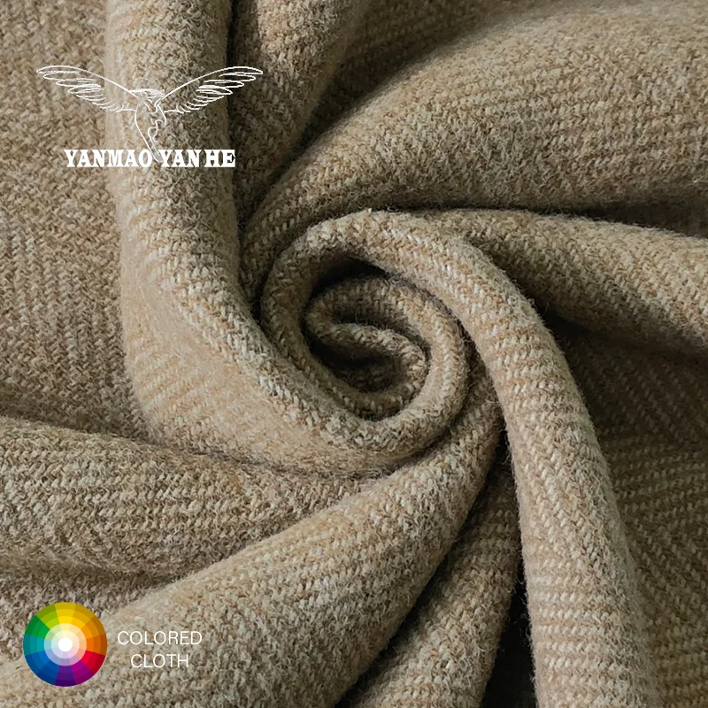 Лучшая цена 360 г/м2 тканая саржевая 100% полиэфирная фланелевая ткань переработанная мягкая полосатая в елочку для одежды домашний текстиль