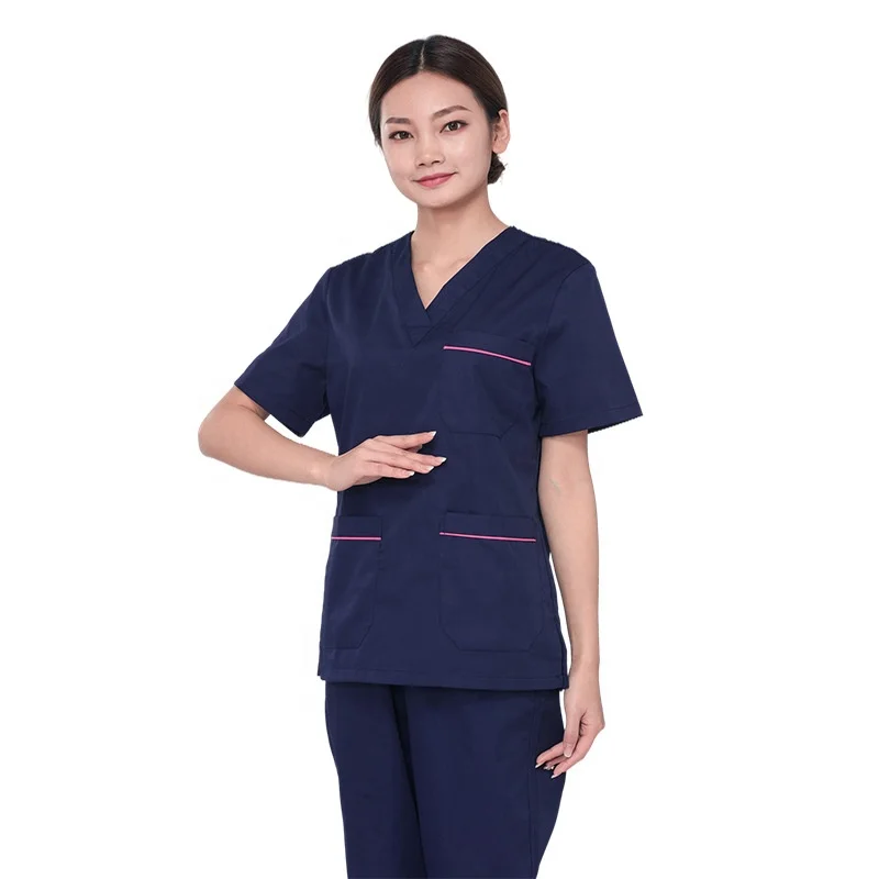Latest Design Polyester Buen Material Para Hombre Overall Clothing Nursing Sets Scrub Hospital Medical Uniform