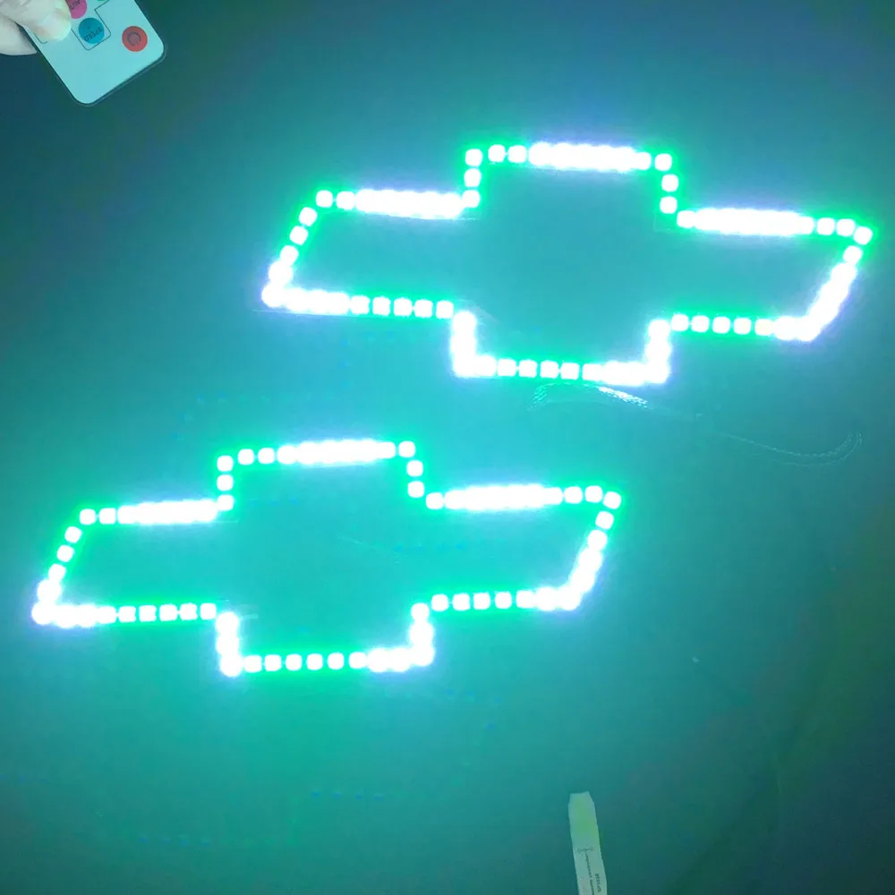 High Quality SMD 5050 Multi Color RGB Sequential LED Light-Up Chevy Bowtie Emblem
