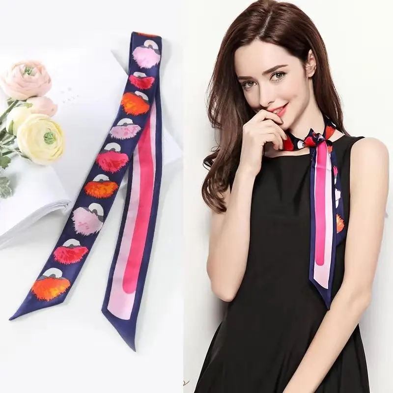 100% natural silk streamers headscarf neckerchief small scarves  for wholesale