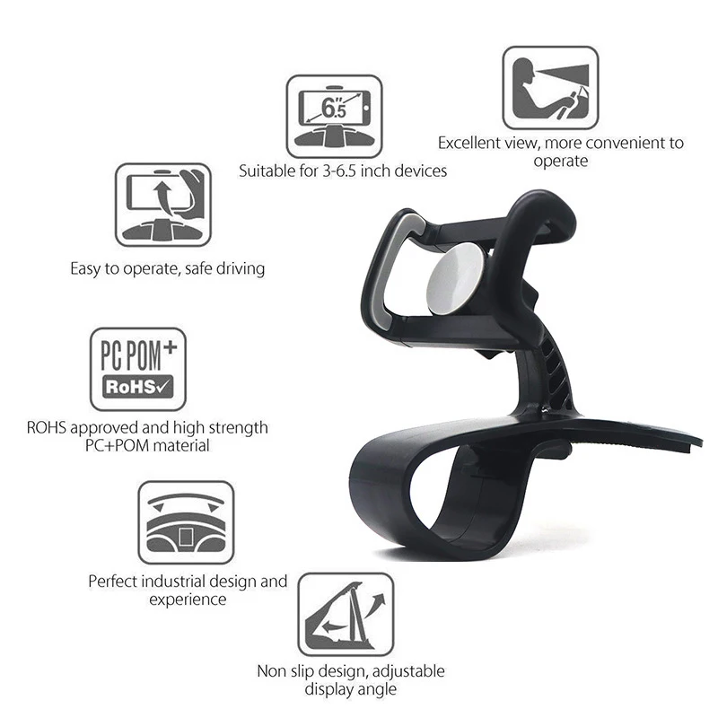 flexible clip universal telephone mobile holder for car