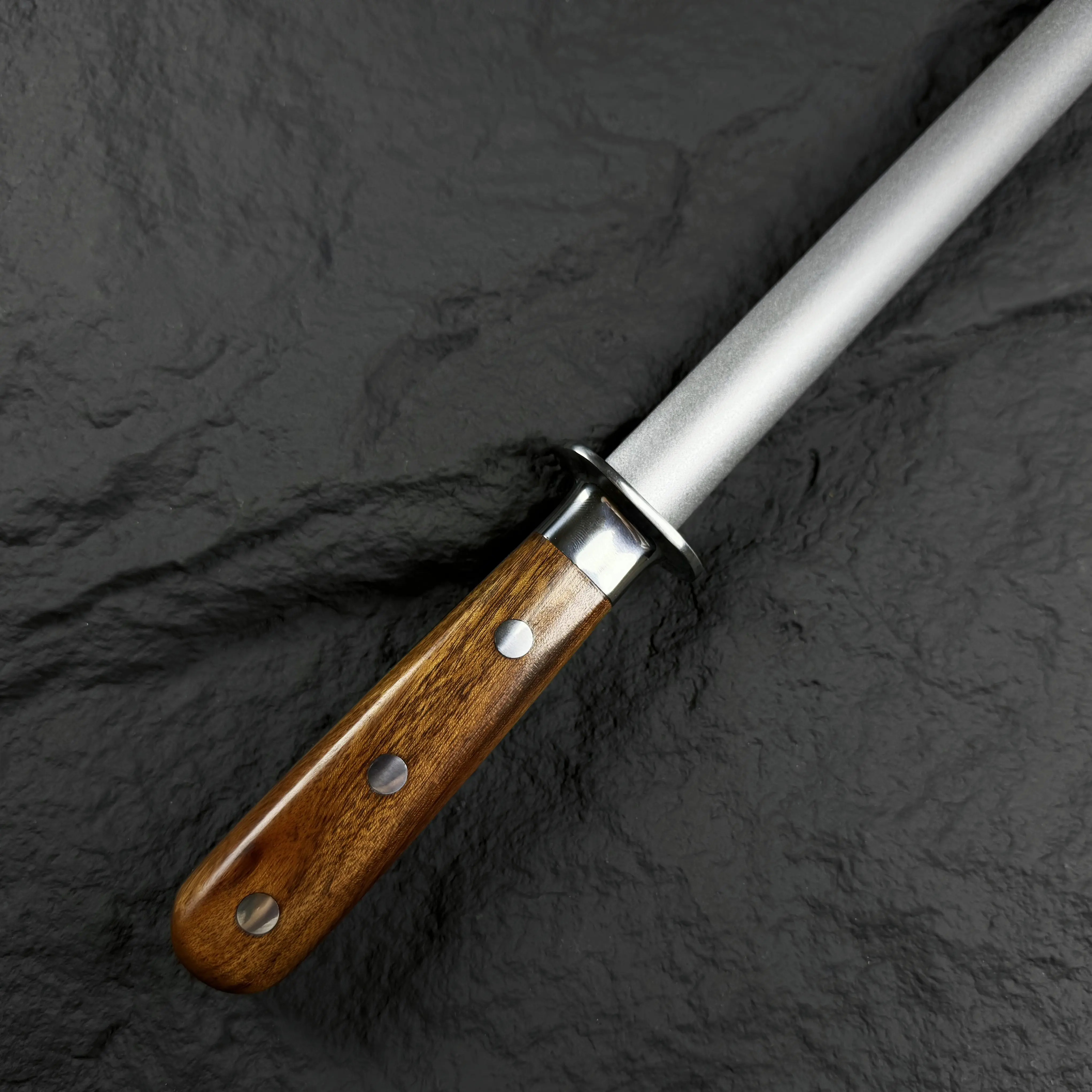 9 Inch Carbon Steel Sharpeners Diamond Powder Knife Sharpener Rod Professional Honing Steel for Master Chef Knife Accessories