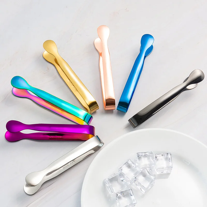 Hot Selling Mini Serving Small Tongs Stainless Steel 304  Sugar Cube Ice Tongs for Tea Party Coffee Bar Kitchen