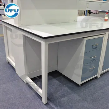 UFU Laboratory Furniture Steel  H Frame  Work bench with Cabinet for Dental University