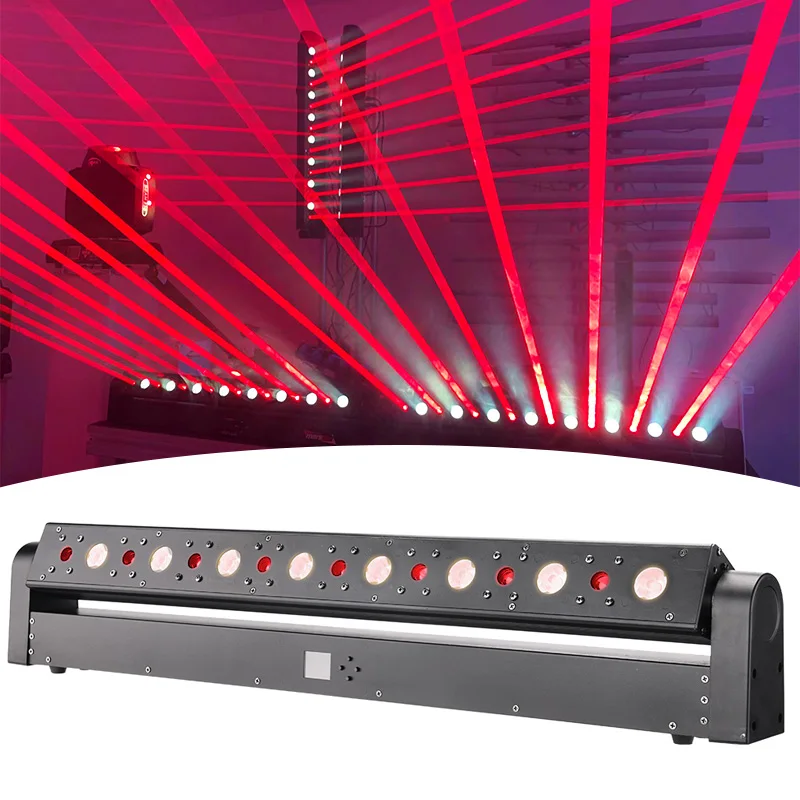 Professional laser lights 8 head red fat beam laser bar+warm white led dmx moving head laser disco light for sale