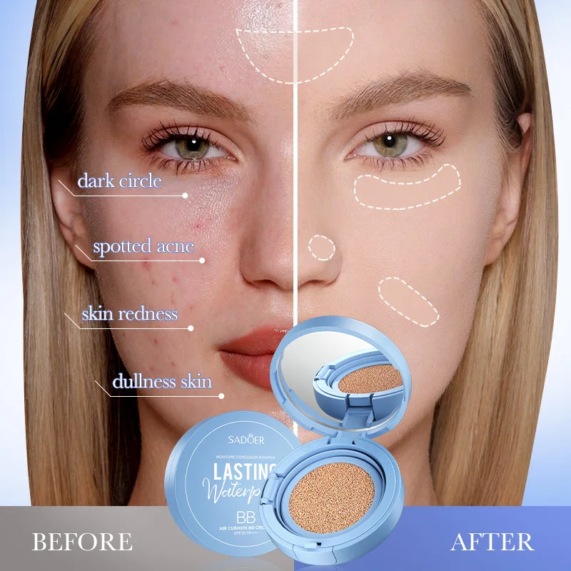 New Arrival 2 Colors Make up Foundation Full Coverage Moisturizing Whitening Air Cushion BB Cream