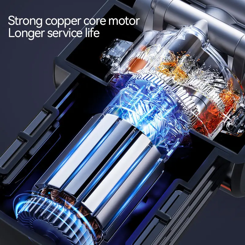 New 6 in 1 48V Powerful High Pressure Cordless Car Washer Wireless Wash Spray Gun Lithium Battery Portable Car Water Washing Gun