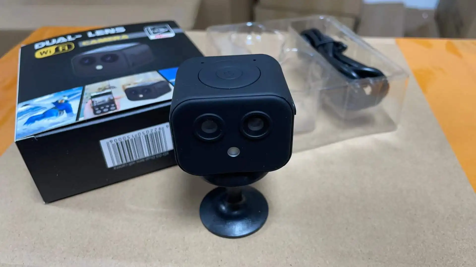 Скрытая мини-камера видеонаблюдения с двойной камерой 4k Wi-Fi дистанционным управлением через приложение углом обзора