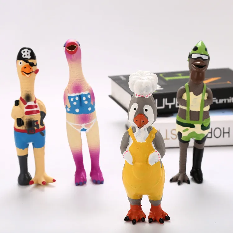 
Durable rubber chicken for dog toy Squeaky ball for dog chew toy set 