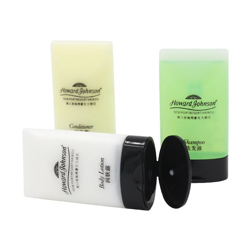 Luxury Design Hotel Disposable Supplies Bathroom Amenities Bath Soap Liquid Shampoo and Shower Gel Bottles