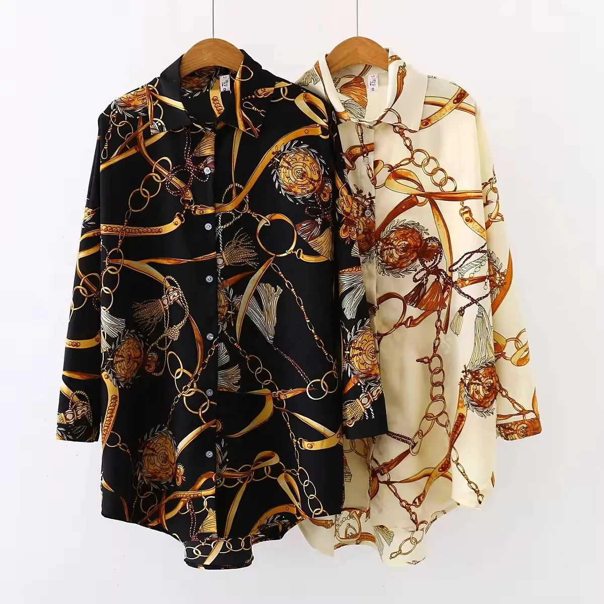 Wholesale Fashion chiffon Blouse oversize casual Plus size Women Blouse Three Quarter Sleeve Loose Tops Shirts Plus size