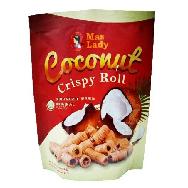 Cheapest Price Coconut Crispy Rolled Biscuits Authentic Coconut Milk Base Biscuit Sweet and Salty Snacks
