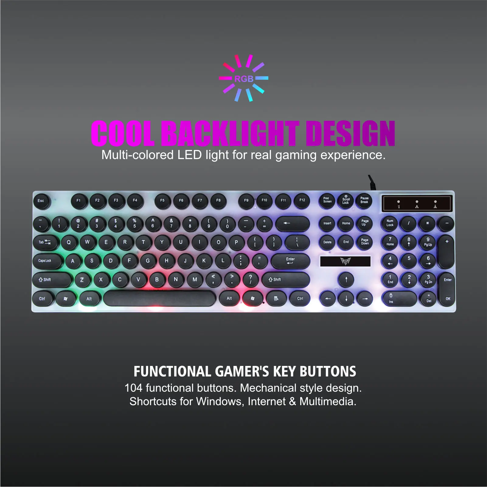 Gaming keyboard rgb led backlit mechanical gaming keyboard arabic layout luminous custom gaming electronic keyboard