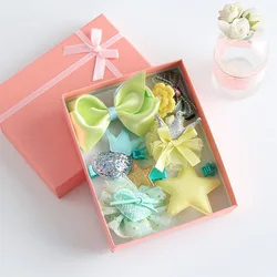 10 шт. в комплекте, подарок на день ребенка, милая Корона и цветок, аксессуары для волос для девочек, НАБОР ЗАЖИМОВ