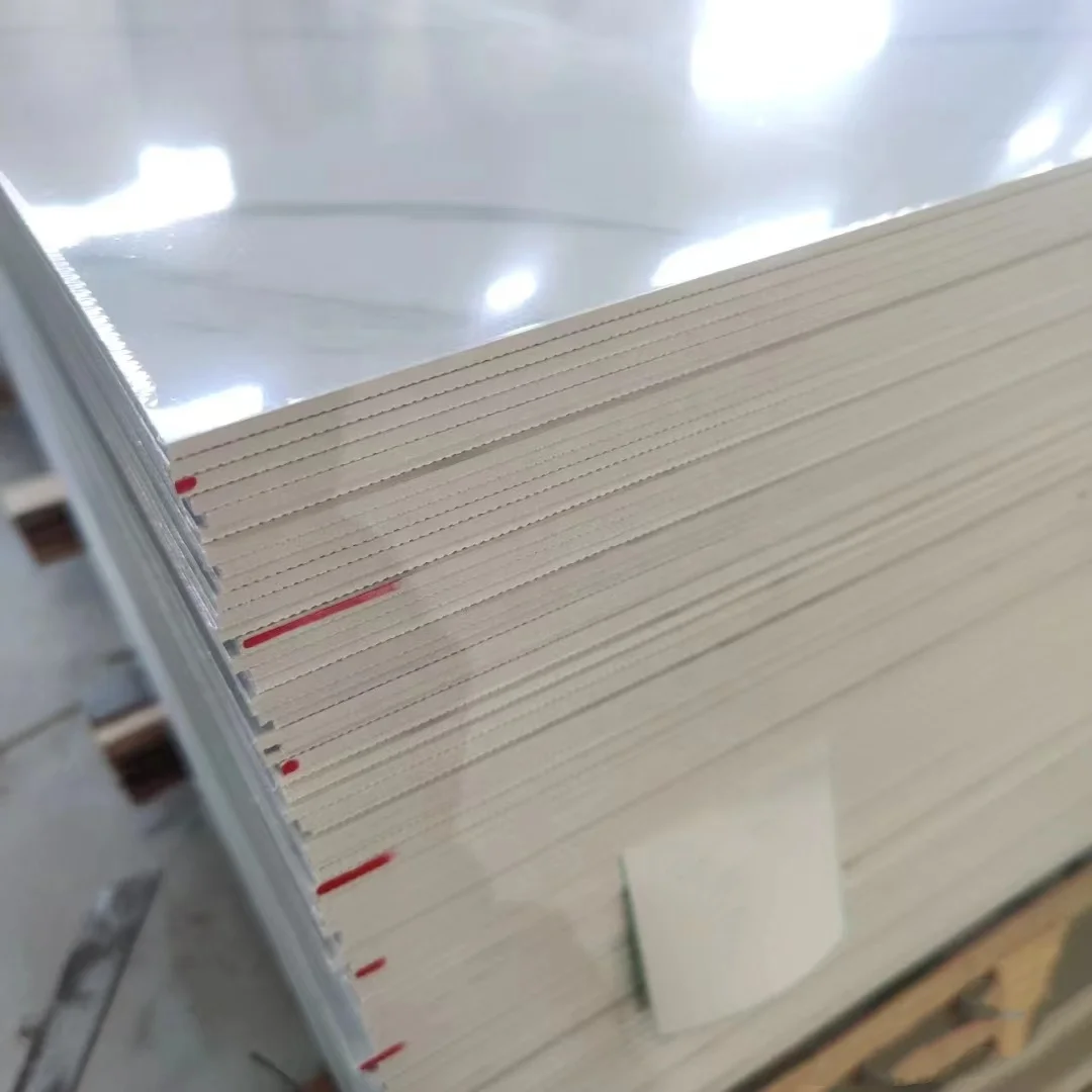 High Quality Coated Kitchen Cabinets High Glossy UV Wall Marble Panel for Bathroom PVC Marble Panel