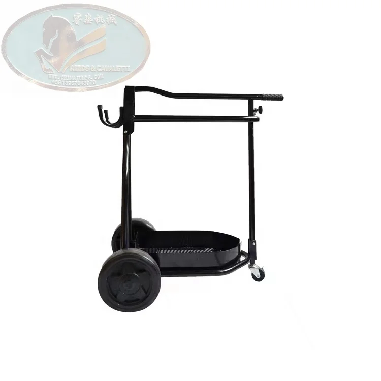 High Quality Carbon Steel Saddle Storage Cart Stable Supplies Trolley for Horse Products