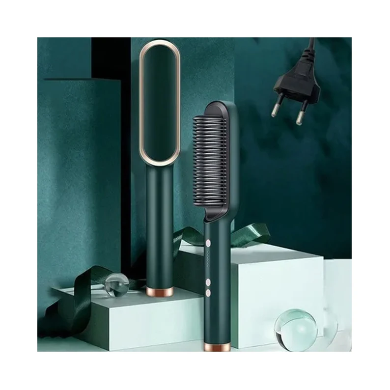 Good Price Multifunctional Straightener Hair Brush Professional Curler Tourmaline Ceramic Hot Comb Curling Iron