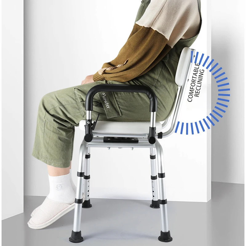 360 Degree Rotatable Foldable Shower Seat inside Folding Shower Chair for Enhanced Bathroom Safety Equipment