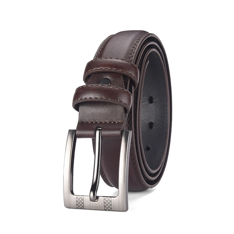 Custom Wholesale Personalized Men alloy buckle belt Men business Leather Belt