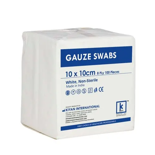 Medical Dressing Folded Edge Non-Sterile Gauze Swab Detectable Sterile Gauze Swab																			White Sterile Gauze Swabs