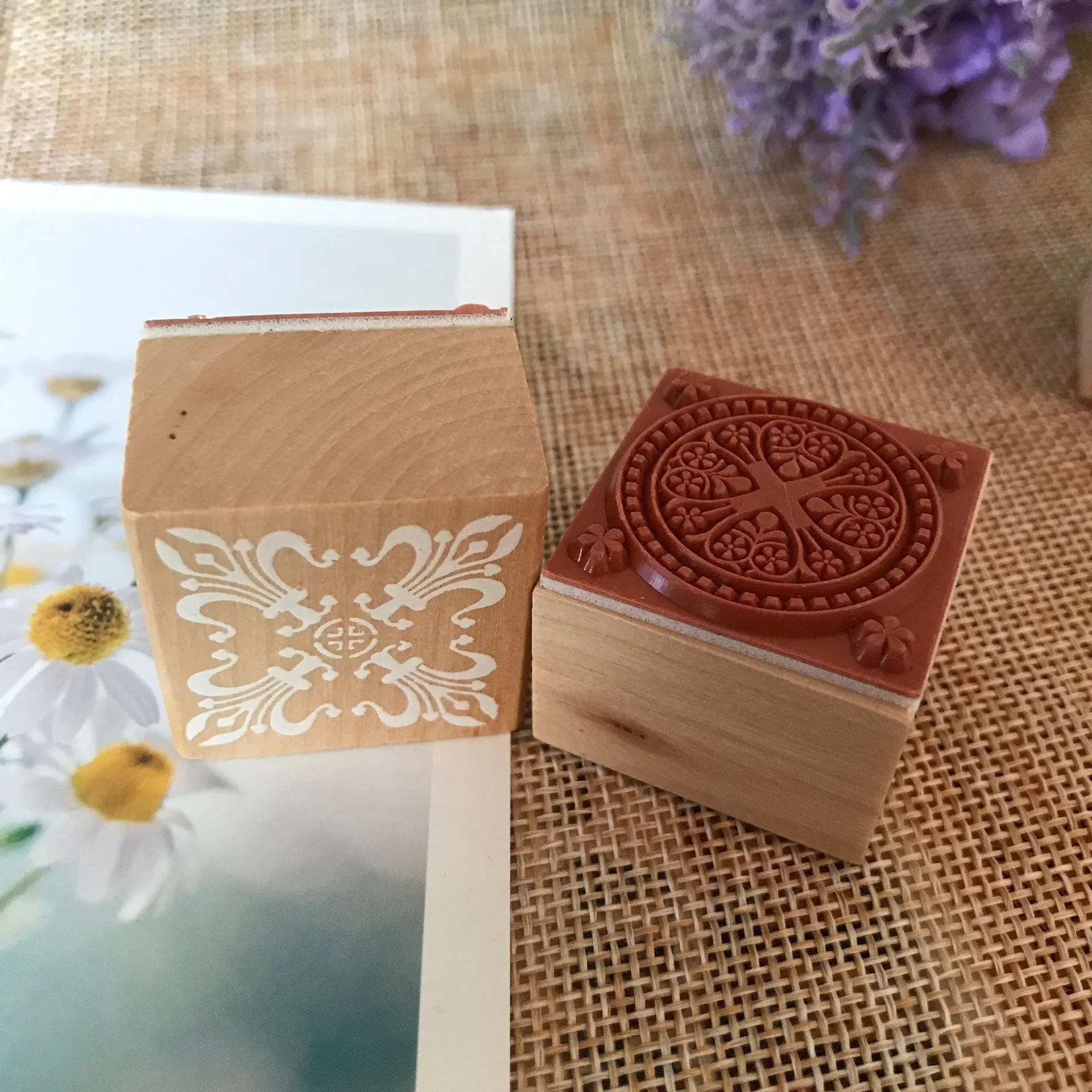 A-Z Letter 0-9 Digital Small Piece Wooden Rubber Stamp Set