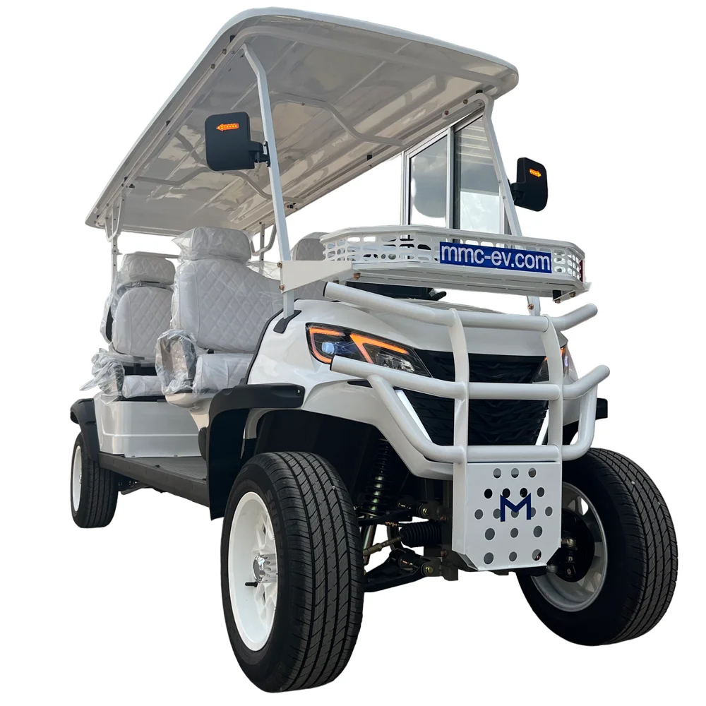 2024 New 6 Seat Off-Road Golf Buggy Hunting Car With Touch Screen Multi-Media Player 48V Lithium Battery Electric Golf Cart