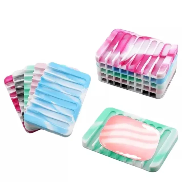 SHANGRONG OEM/ODM silicone Soft silicone soap box holder light soap tray manufacturer