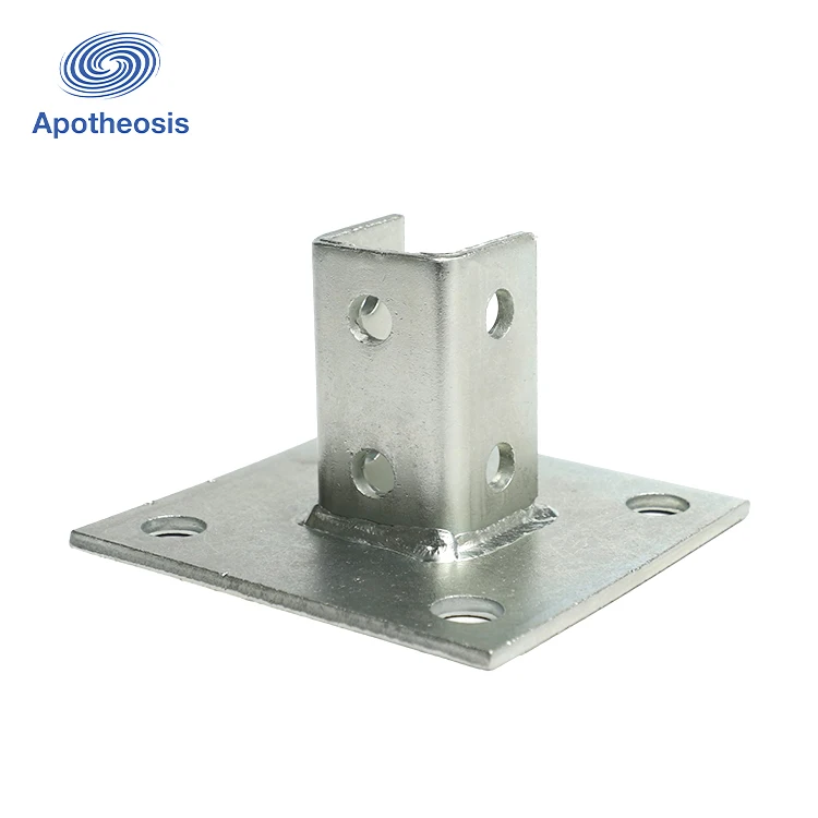 Unistrut Accessory 4-Hole Brackets Post Base for Support Channel Support