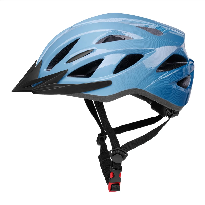 Factory Direct Matte Black Modular Cycling Safety  Blue riding helmet with brim