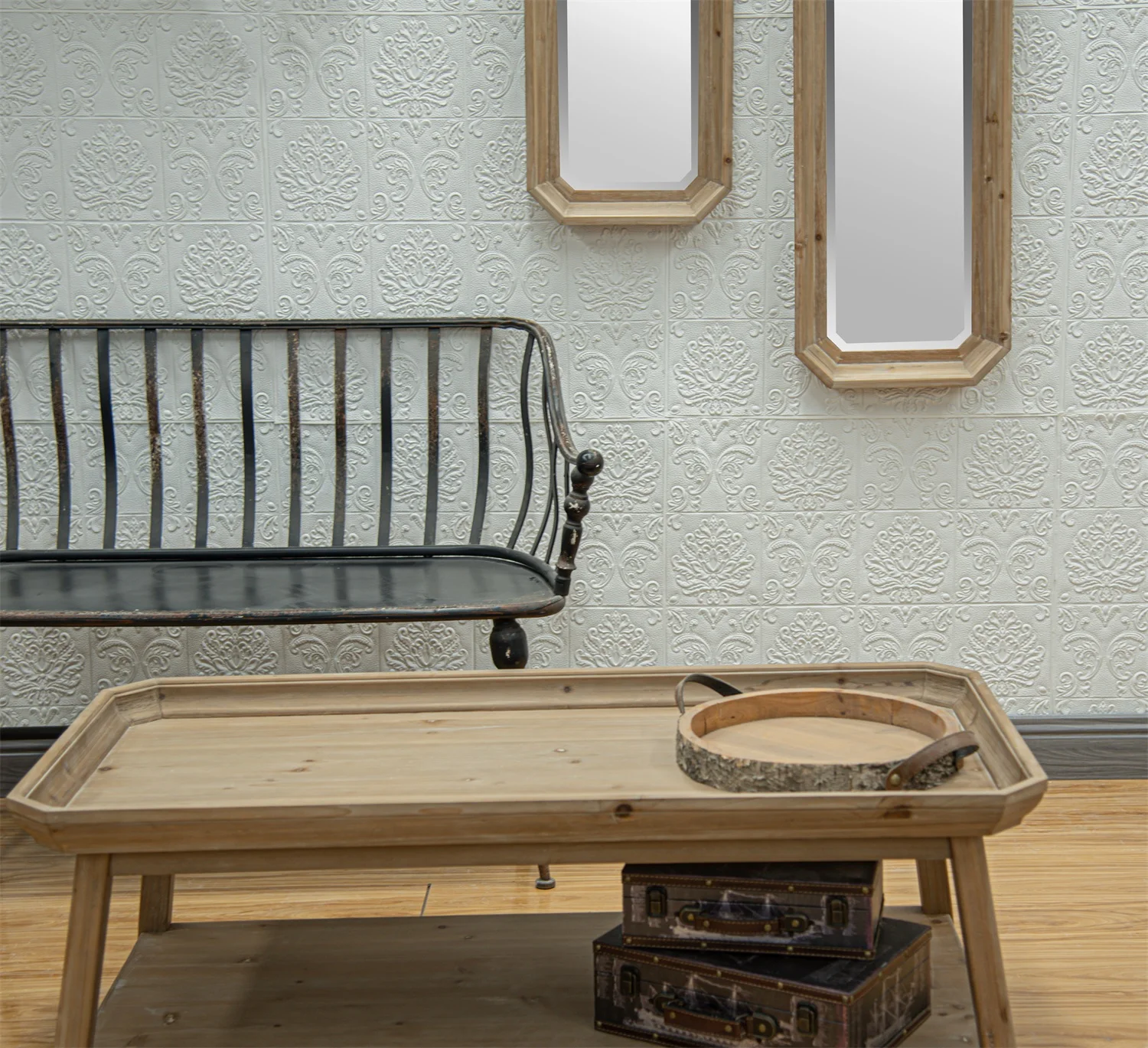 European style living room home furniture antique design classical natural solid wood center coffee table