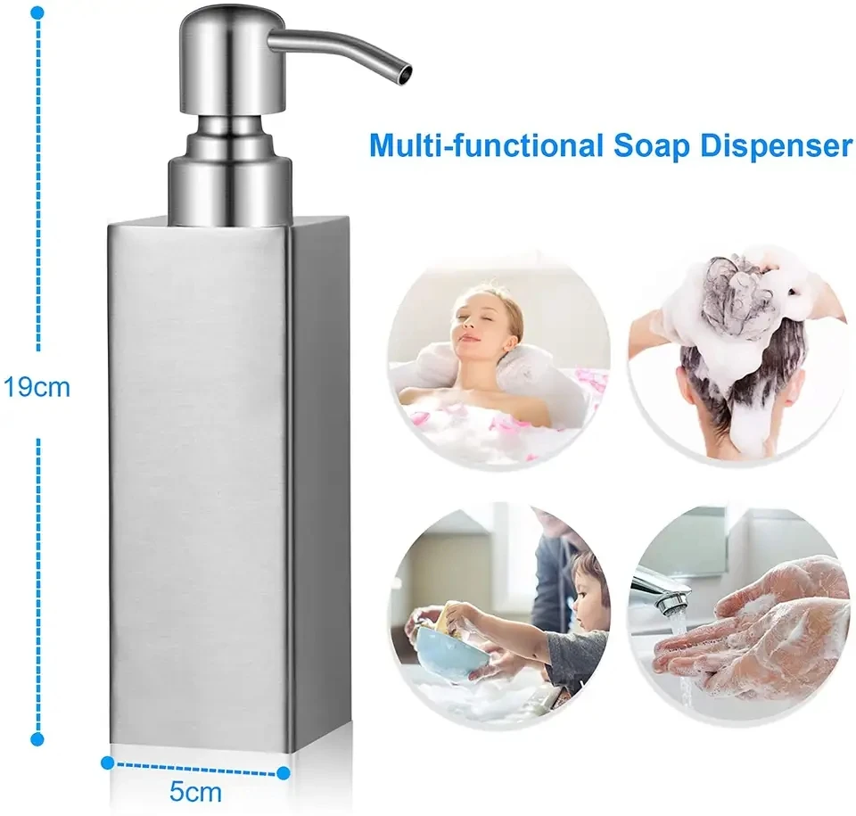500ml modern soap dispensers stainless steel home bathroom hand liquid soap dispenser