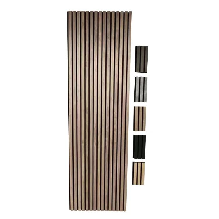 Modern Acoustic Panels wood ceiling solid wood panels Slatted Wood Veneer Acoustic Panel For Interor Wall And Ceiling