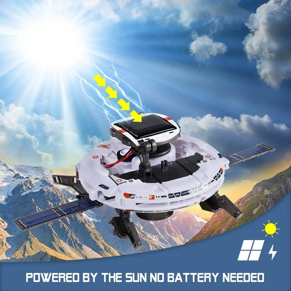 Kids Steam Educational Learning Toy 6 In 1 Solar Diy Assemble Robot Model Toys Science Space Building Toys With Solar Powered