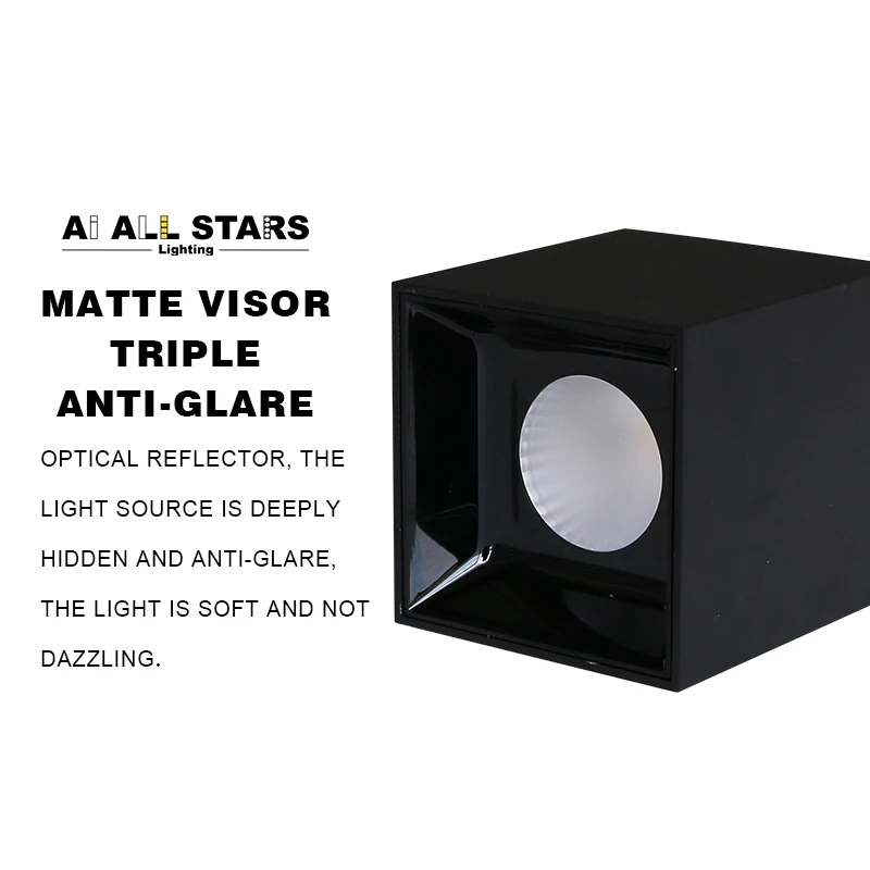 Surface Mounted Downlight 5W 7W 10W 15W Double Head Square LED Ceiling Light Anti-glare Aluminum Downlight Home Decor Lighting