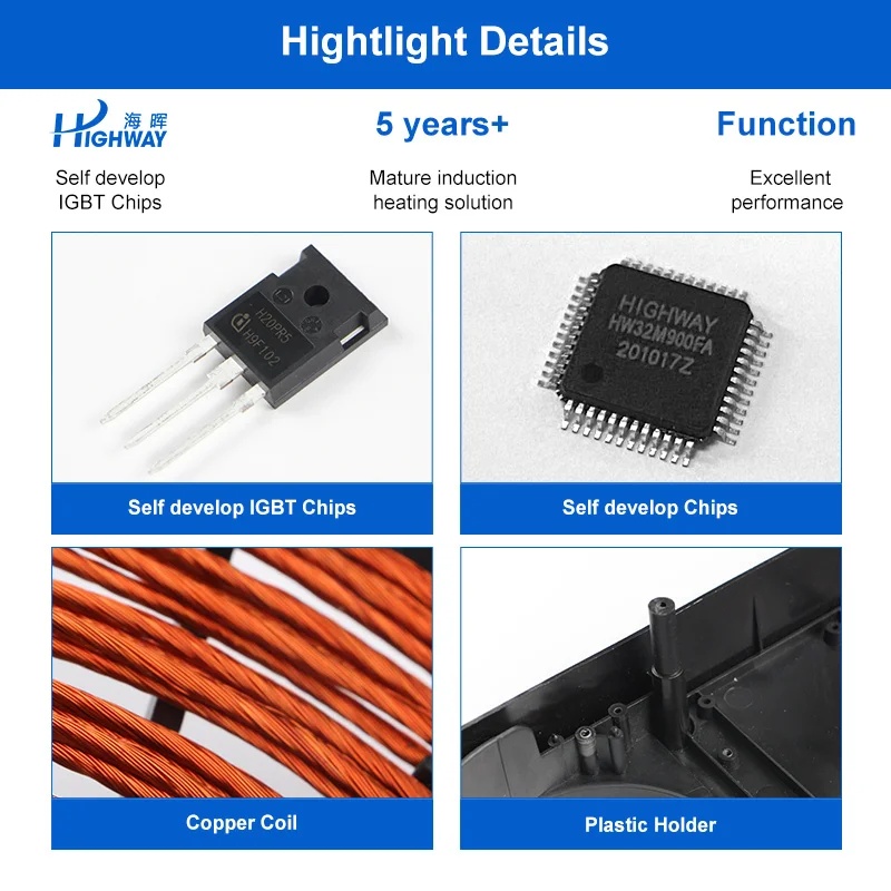Half Bridge 3.5kw Heating Set Electromagnetic Display Control Panel Pcb Boards Kits UART Induction Cooktop Spare Parts