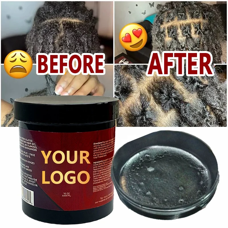 Strong Hold Loc Edge Control Wax For 4C Hair Private Label Strong Hold Loc Gel And Braid Gel Whole Sale Loc N Twist Gel