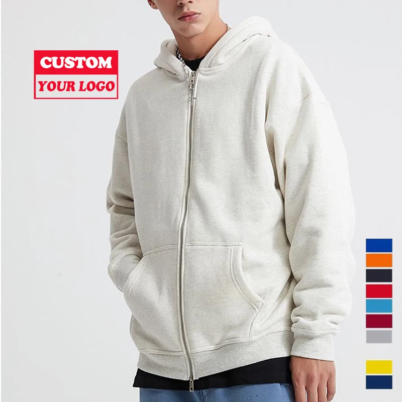 Oem cotton men gym hoodies zipper hoodie,pullover full face zipper up hoodie,wholesale custom printing blank full zip up hoodie