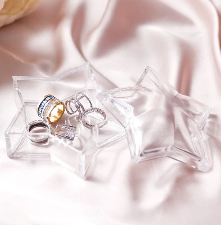 Wholesale Spring Festival Christmas Celebration Gift Empty Clear Plastic Star Shaped Small Mini Acrylic Candy Box For Sale