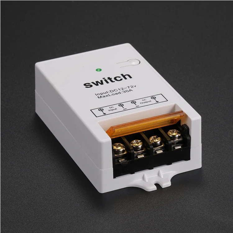 GLC Wholesale  40A  DC 12V 24v 72V RF Remote Control Switch Motor wireless switch transmitter 433 Wireless Remote Control Switch