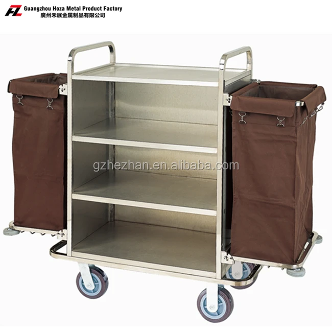 
Hotel Used Commercial Laundry Carts linen Trolley Housekeeping Carts 