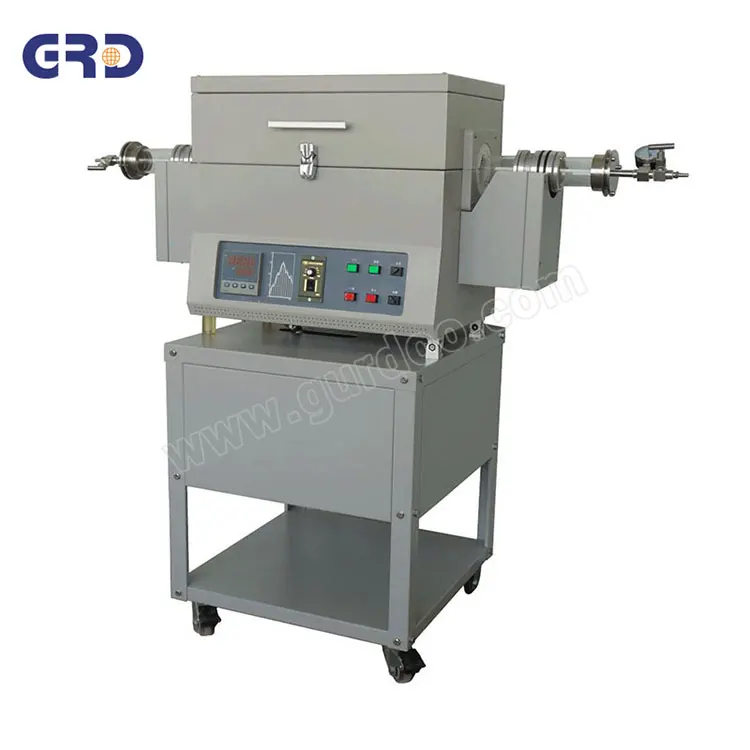 1200 degree Industrial three zones quartz tube furnace with vacuum pump