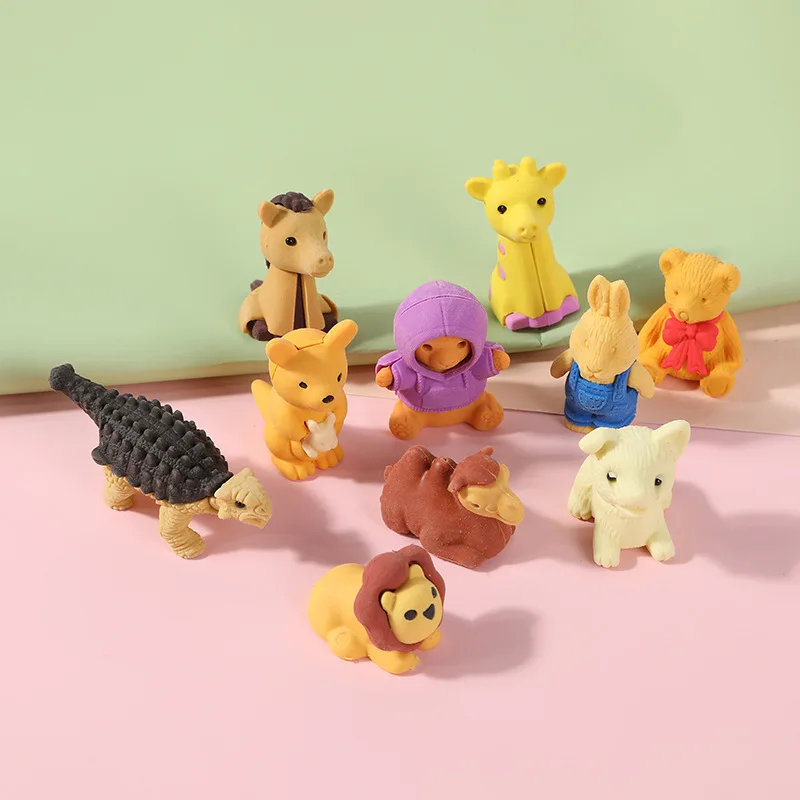 Animal Fruit TPR Cartoon shape kawaii pencil eraser for children