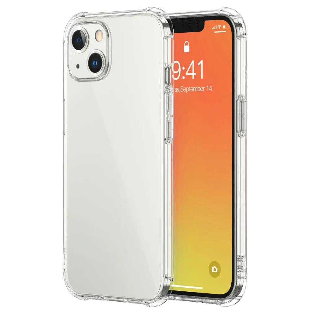 Wholesale Transparent Crystal Clear Soft TPU Silicone Phone Case For IPhone 13 Cover